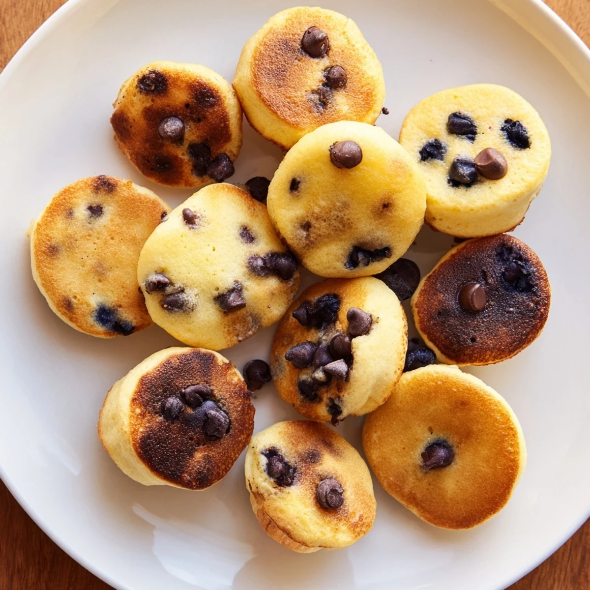 Delicious golden-brown Pancake Poppers cooling on a wire rack, ready for breakfast or brunch platter assembly.  