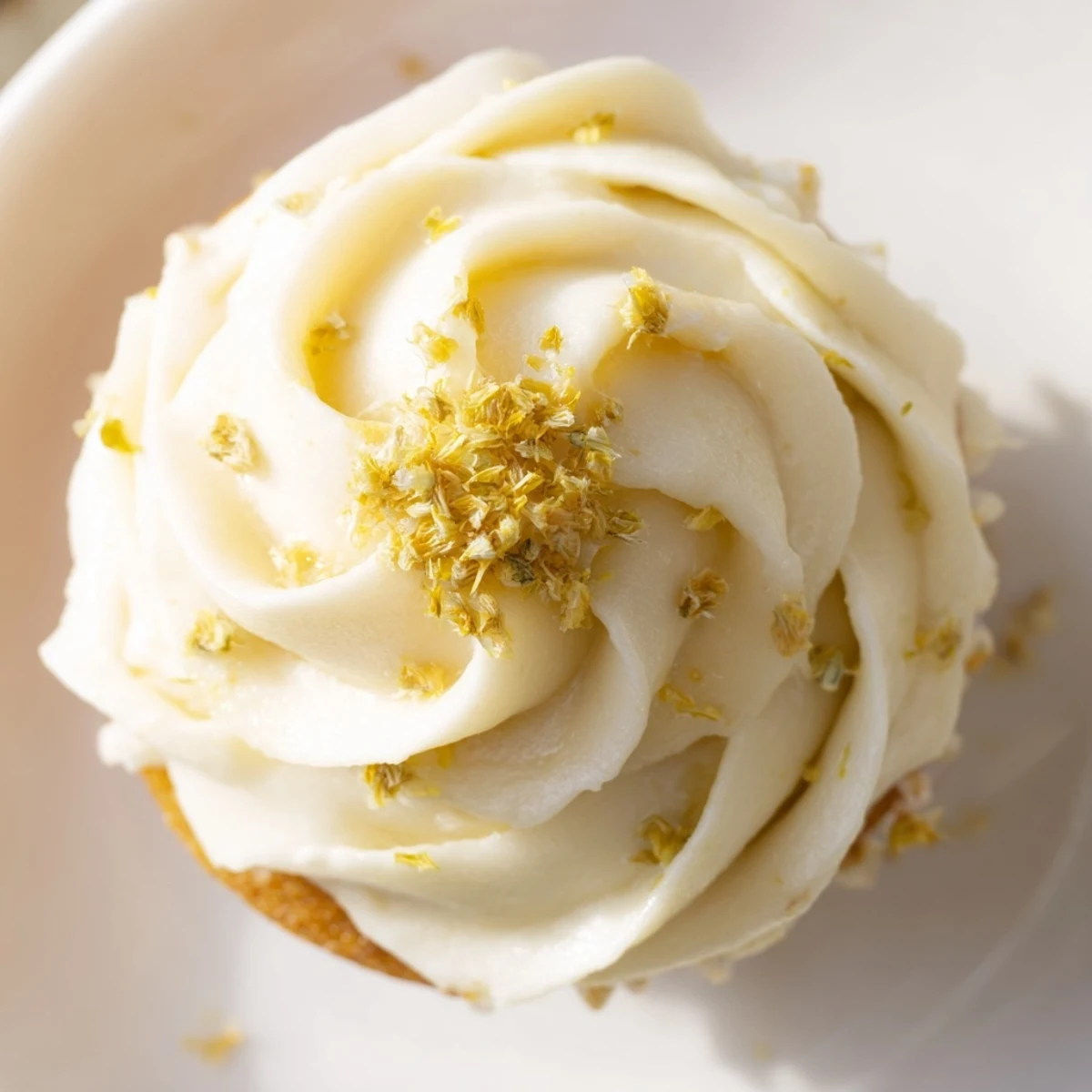 Freshly baked Elderflower Cupcakes feature creamy buttercream frosting and are ready to serve with afternoon tea.