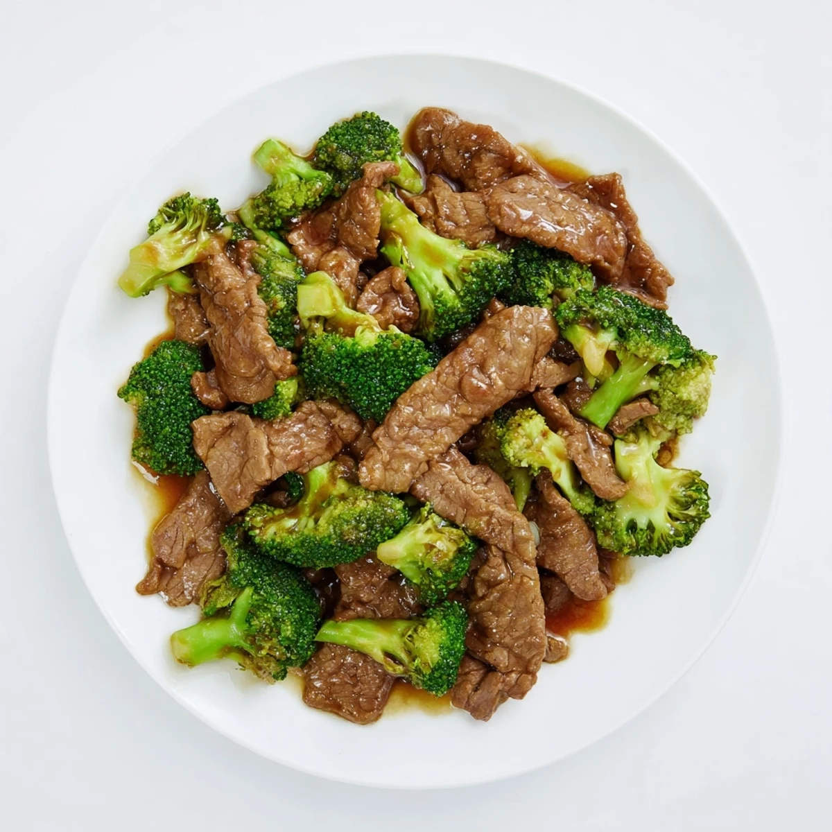 Savory homemade stir fry sauce whisked smooth with garlic ginger for coating beef and broccoli