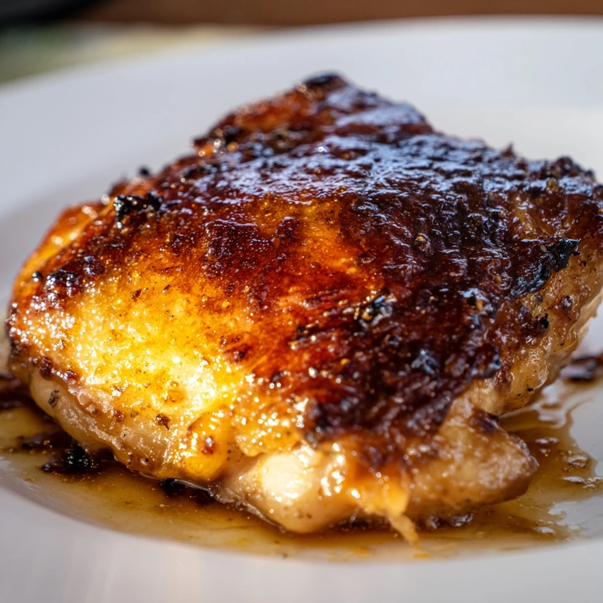 Golden Savory Glazed Chicken served with fluffy herb rice and crispy roasted potatoes