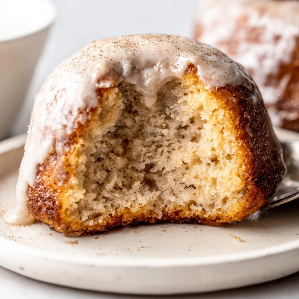 Banana Donuts with glossy vanilla glaze, golden edges, and soft crumb